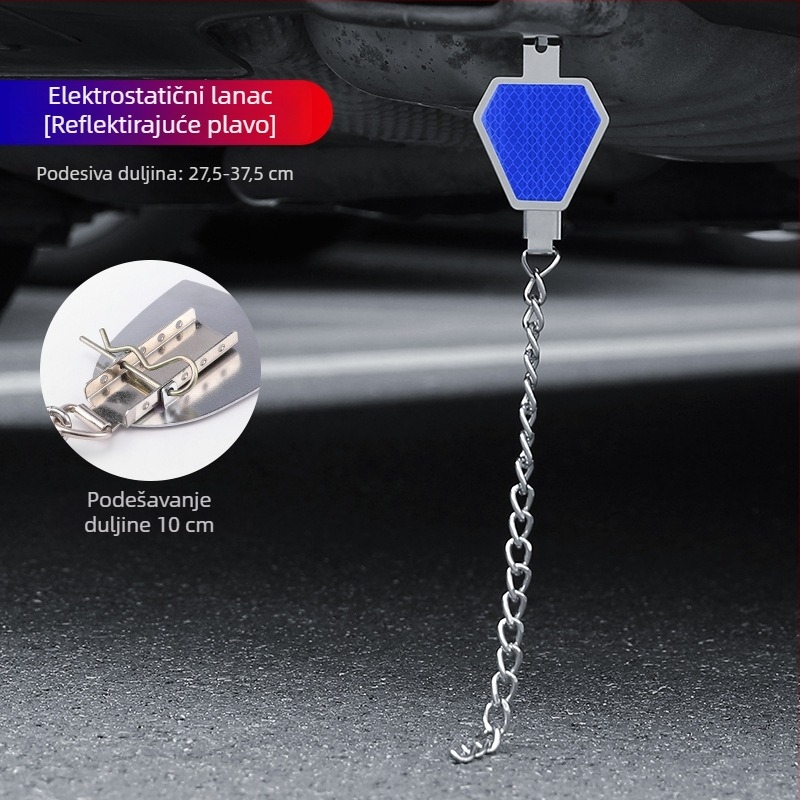 Automobilski eliminator statičkog elektriciteta, prilagodljivi metalni reflektirajući elektrostatni pojas, visi anti-staticki