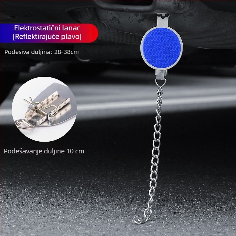 Automobilski eliminator statičkog elektriciteta, prilagodljivi metalni reflektirajući elektrostatni pojas, visi anti-staticki