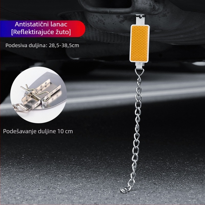 Automobilski eliminator statičkog elektriciteta, prilagodljivi metalni reflektirajući elektrostatni pojas, visi anti-staticki