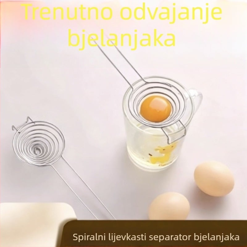 Nehrđajući čelični odvajač bjelanjaka i žumanjaka – za pečenje