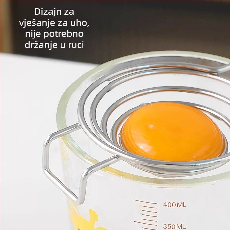 Nehrđajući čelični odvajač bjelanjaka i žumanjaka – za pečenje