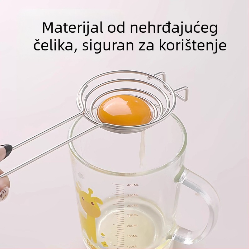 Nehrđajući čelični odvajač bjelanjaka i žumanjaka – za pečenje