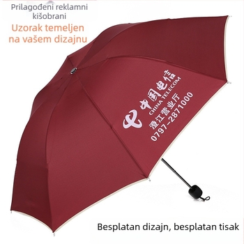 Sklopivi reklamni kišobran s otiskom loga i UV zaštitom UPF 50+