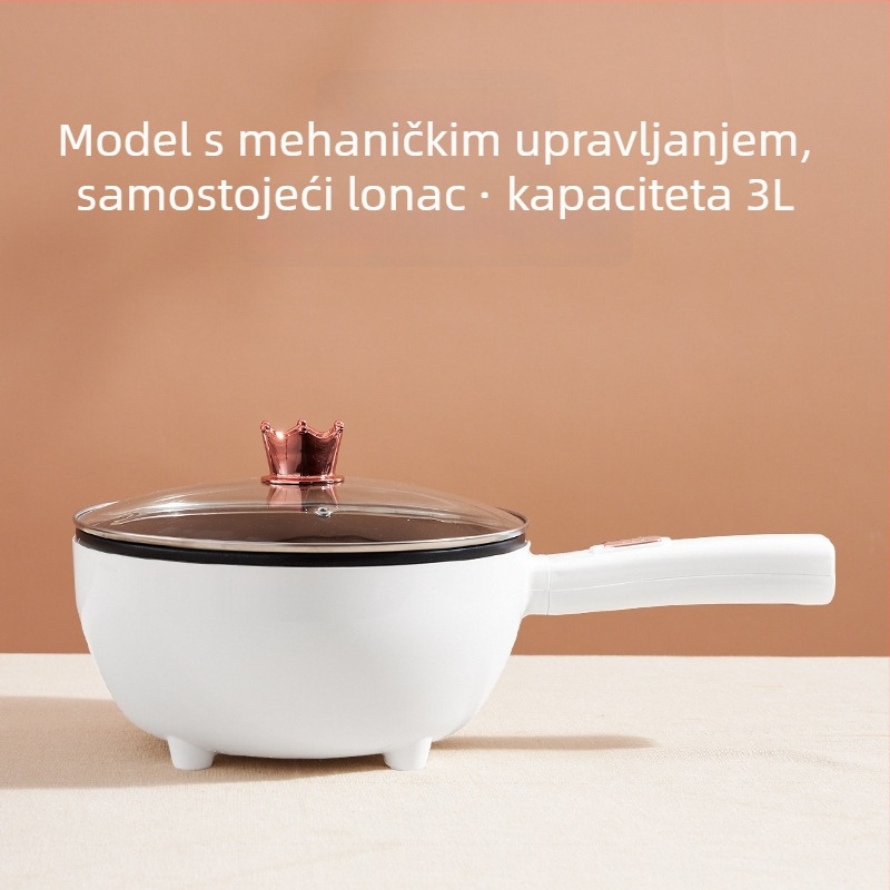 Električni wok s integriranim dizajnom, neprijanjajući, višestruke funkcije kuhanja za kućnu upotrebu