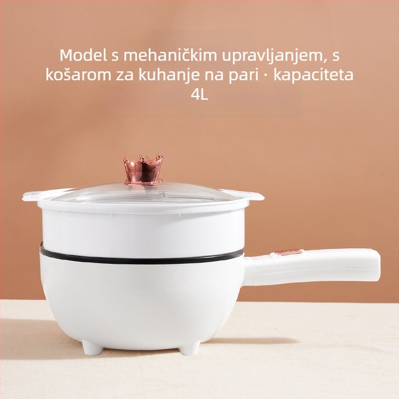 Električni wok s integriranim dizajnom, neprijanjajući, višestruke funkcije kuhanja za kućnu upotrebu