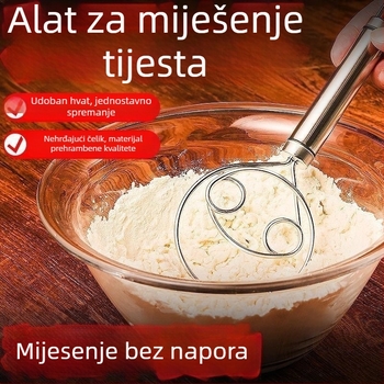Ručni mikser za tijesto i mućkalica za jaja od nehrđajućeg čelika – višenamjenski kuhinjski alat za kućnu upotrebu