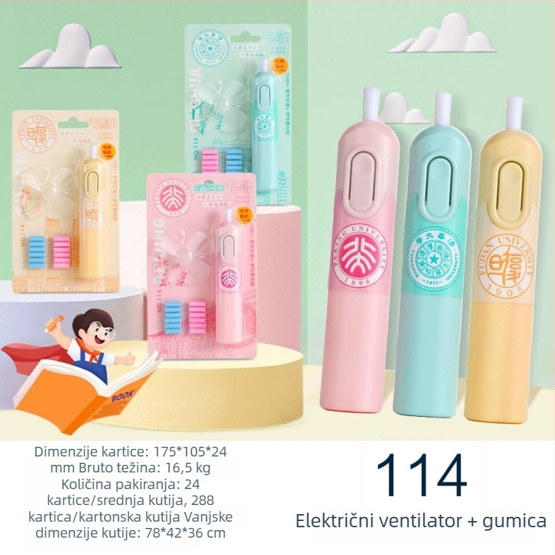 Nabava gumica za brisanje s likom astronauta, push-pull mehanizam, ABS plastika, veličina 127 × 25 mm