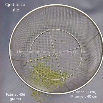 40 cm okruglo sito za mung grah, fino sito za žitarice i košara za prženje