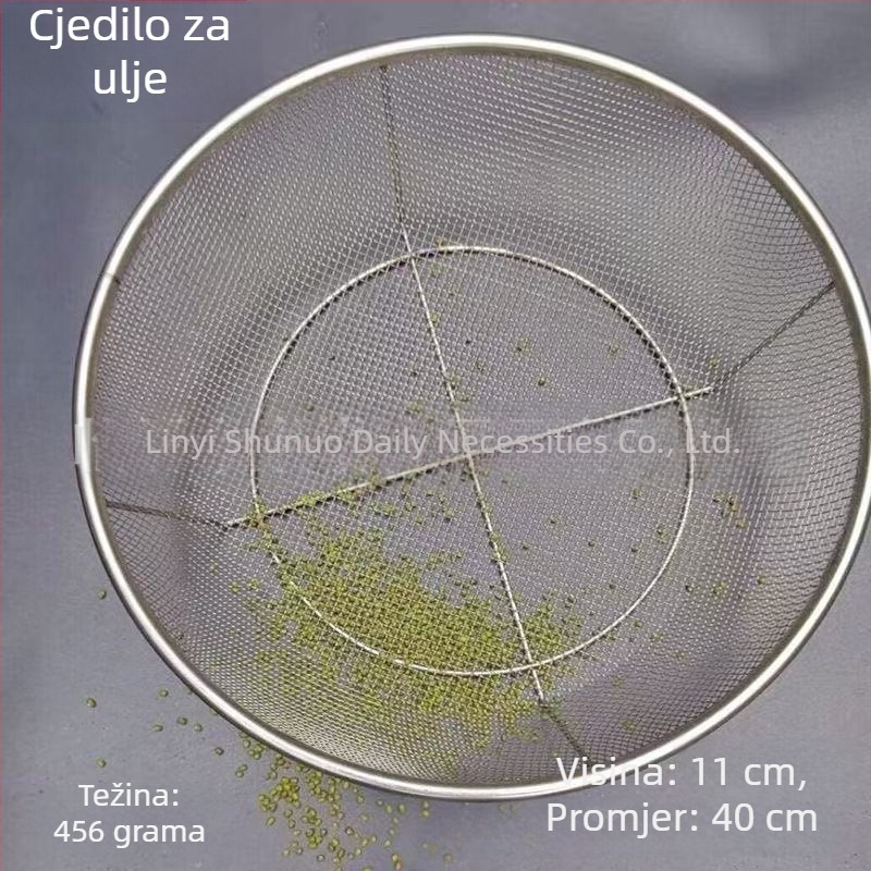 40 cm okruglo sito za mung grah, fino sito za žitarice i košara za prženje