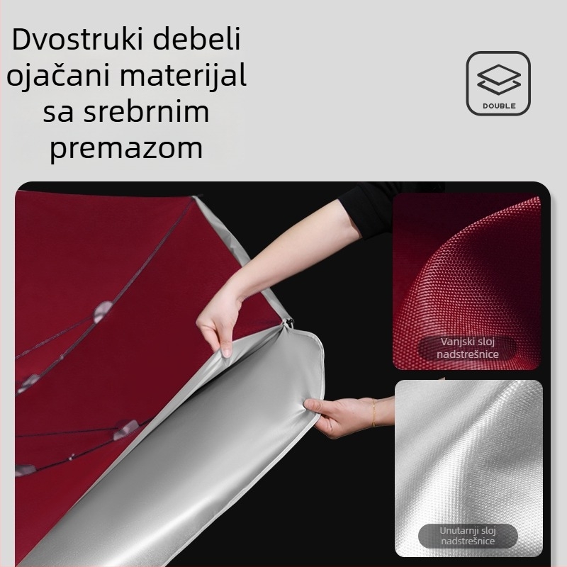 Veliki vanjski suncobran za terase i hotele, ojačana konstrukcija i mogućnost tiska logotipa