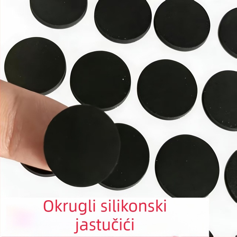 Okružna samoljepljiva silikonska brtva, crna EVA podložna za namještaj i uređaje, protiv vibracija i protiv klizanja, jednoslojno ljepilo