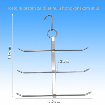 Nehrđajući čelični ražnjići s kružnim kukama u kantonskom stilu, za pileća krila i suhomesnato meso