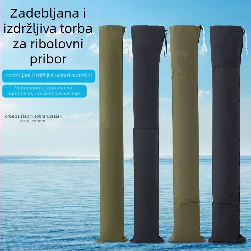 Platnena torba za ribolov s pretincem za štap, kišobran i pribor