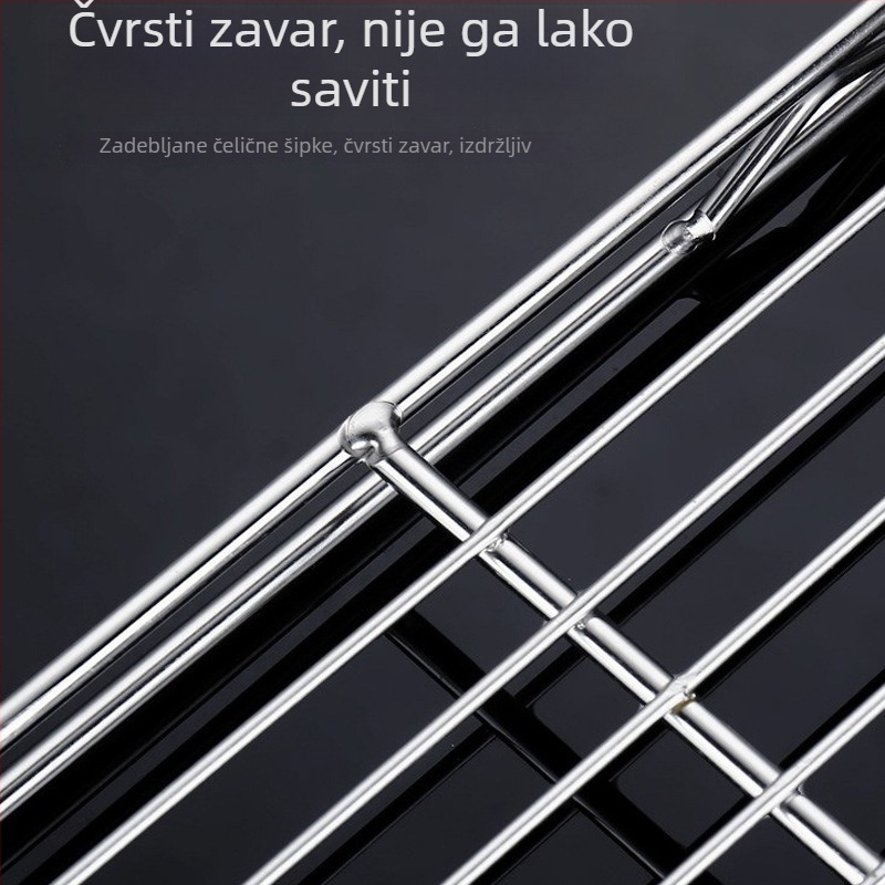 Nehrđajući čelični stalak za svinjetinu, debeli dvostruki sloj hlađenja, stalak za izlaganje mesa, roštilj rešetka, dvostruki sloj za komercijenu uporabu