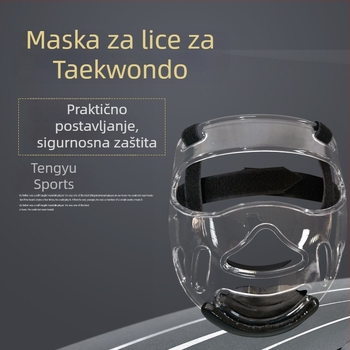 Odvojiva prozirna maska i zaštita za glavu za Taekwondo