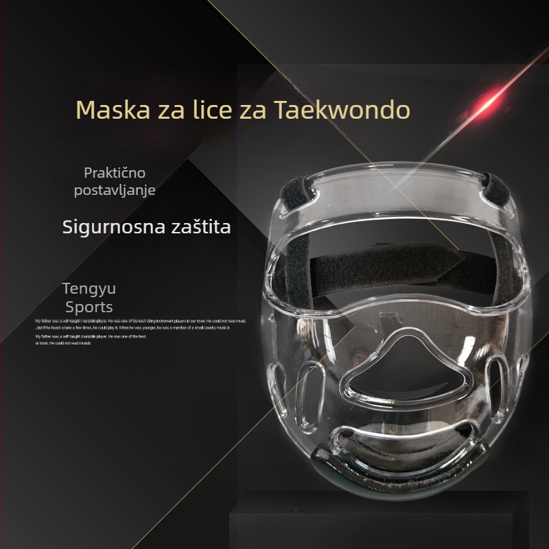 Odvojiva prozirna maska i zaštita za glavu za Taekwondo