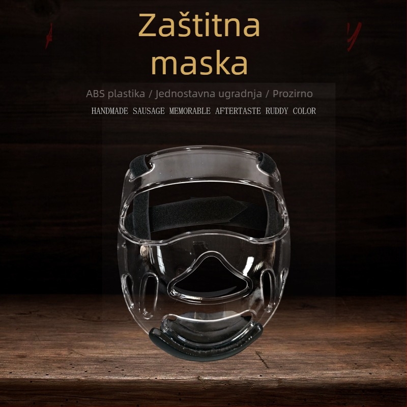 Odvojiva prozirna maska i zaštita za glavu za Taekwondo