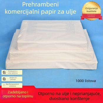 Visokotemperaturno otporan papir za pečenje s silikonskim premazom, papir za pećenje s apsorpcijom masti za pećnicu i roštilj