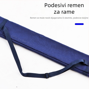 Sklopiva platnena torba za opremu za ribolov s pretincom za kišobran, lagana i prijenosna za vanjsku upotrebu, torba za štapove