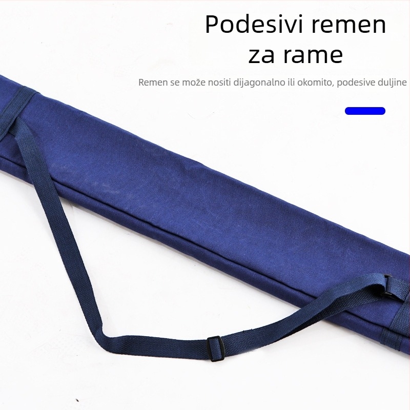 Sklopiva platnena torba za opremu za ribolov s pretincom za kišobran, lagana i prijenosna za vanjsku upotrebu, torba za štapove