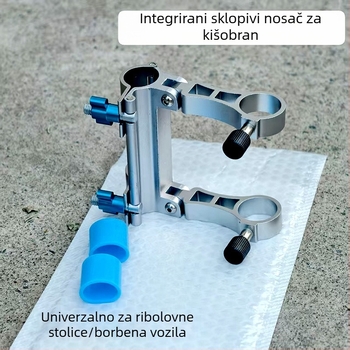 Integrirani sklopivi nosač kišobrana od aluminijske legure s fiksnim spojnim okvirom