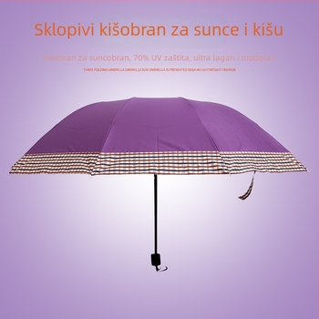 Izuzetno veliki poslovni kišobran s prilagođenom reklamnom tiskom, trodijelni, UV zaštita