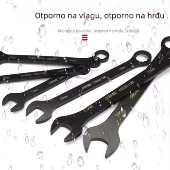 Set kombiniranih ključeva s otvorenim krajem i racijskim ključem, 8–24, od visokougljičnog čelika, izdržljiv