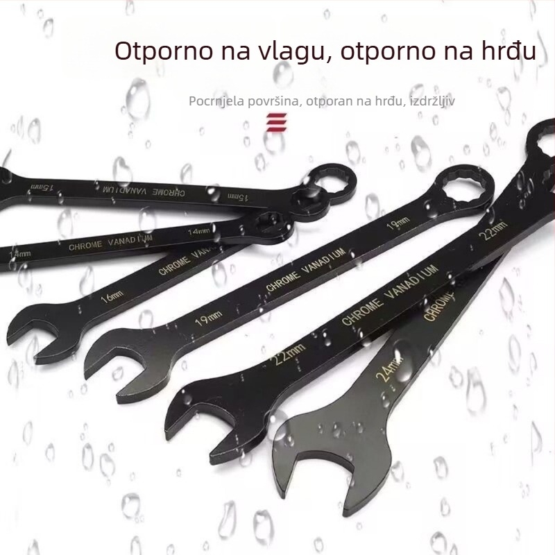 Set kombiniranih ključeva s otvorenim krajem i racijskim ključem, 8–24, od visokougljičnog čelika, izdržljiv