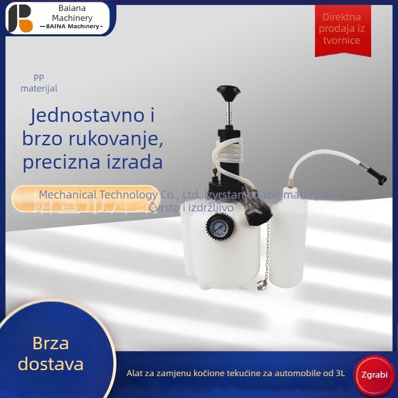 Alat za zamjenu kočione tekućine, boca od 3 L za dopunjavanje kočione tekućine, popravak automobila