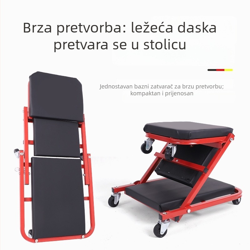 Sklopivi dvostruko funkcionalni stol za popravak automobila s debelim okvirom od karbonskog čelika i pločom za popravak