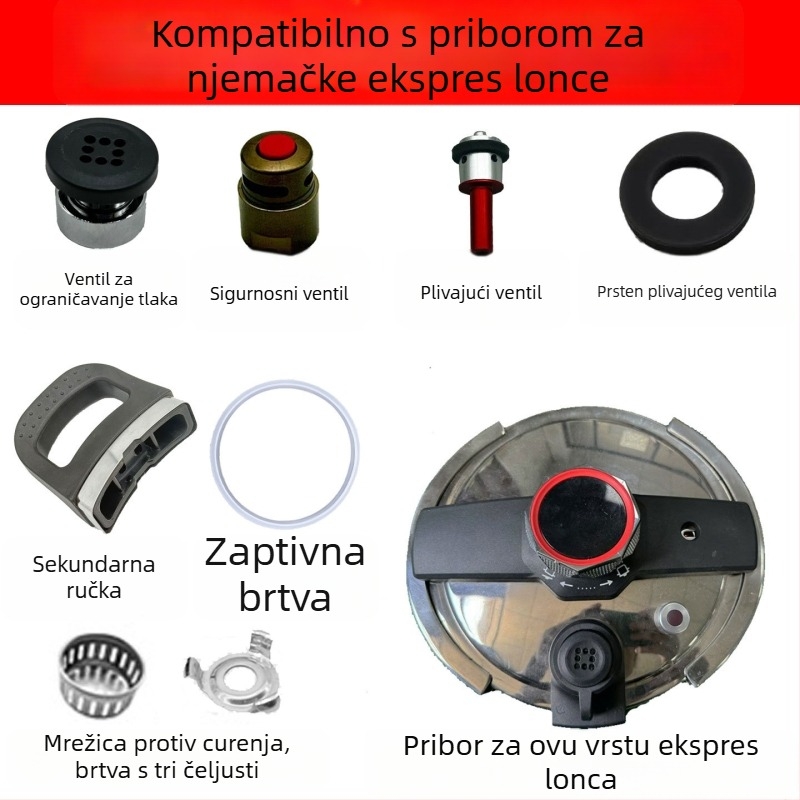 Wanbao lonac za pritisak – set brtvila i ventila: brtvila, ograničivač tlaka, sigurnosni ventil