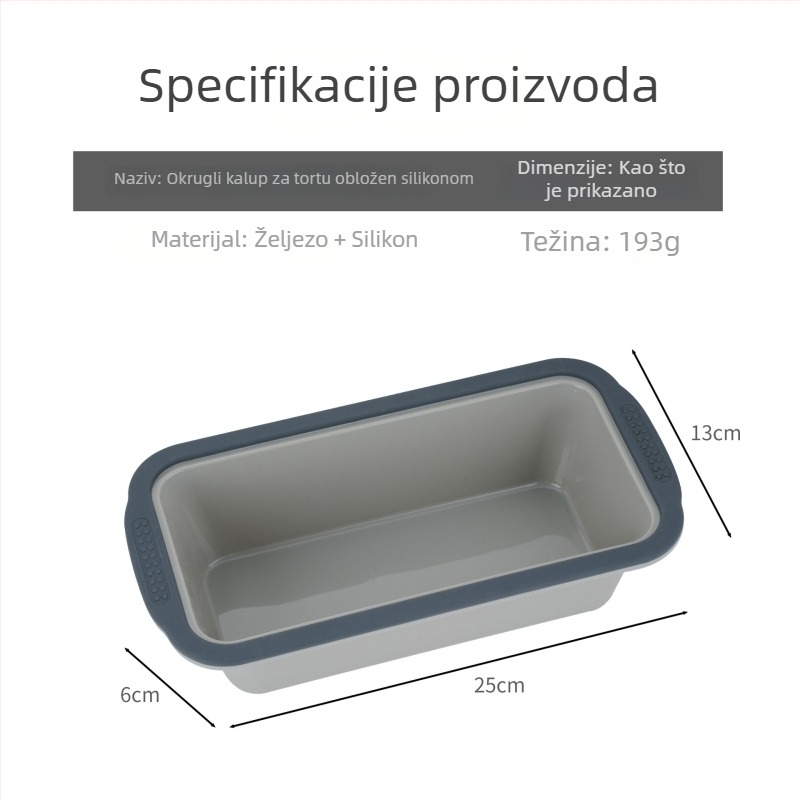 Dvobojna sklopiva silikon kalupa za pečenje kolača s mehanizmom otpuštanja pritiskom