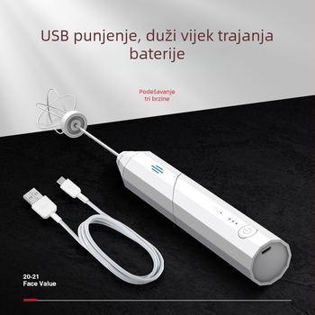 Prijenosni električni mikser za pjenu od mlijeka, punjivi ručni mikser za kafu, mini pametan dizajn