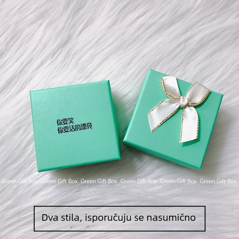 Moderna retro kutija za nakit s mašnicom – kutija za naušnice, prstene i ogrlice