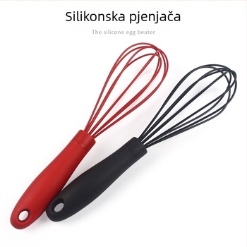 Deset inčnih silikonski mikser za jaja s gumenom drškom za pečenje