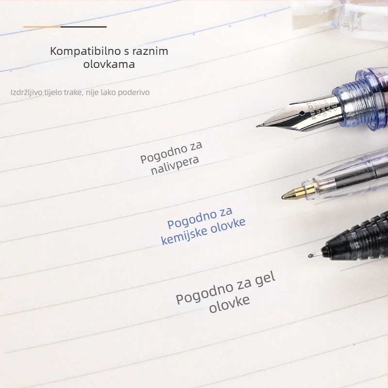 Kokuyo 3508 Korekcijska traka s zamjenjivim jezgrom, bijelo kućište, kampus akvarel dizajn, za studente
