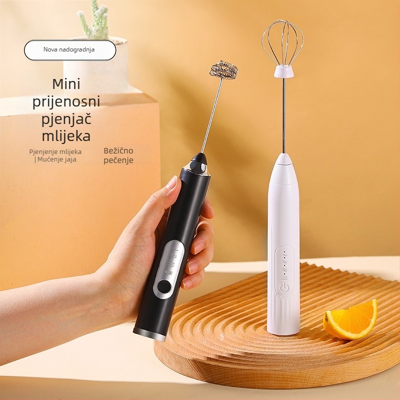 Bežični ručni električni pjenjač za mlijeko i kavu, mikser mlijeka i pjenjač za jaja, 3 brzine, model J-3/J-5