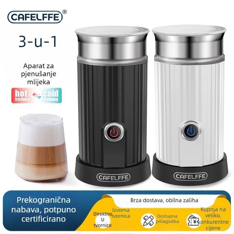 CAFELFFE električni naparivač mlijeka za vruću i hladnu pjenu, automatski kućni aparat za kavu