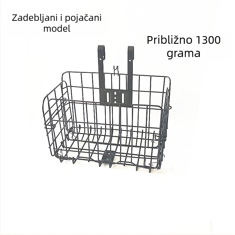 Čvrsti željezni koš za bicikl za planinski bicikl - stražnji sklopivi košarica