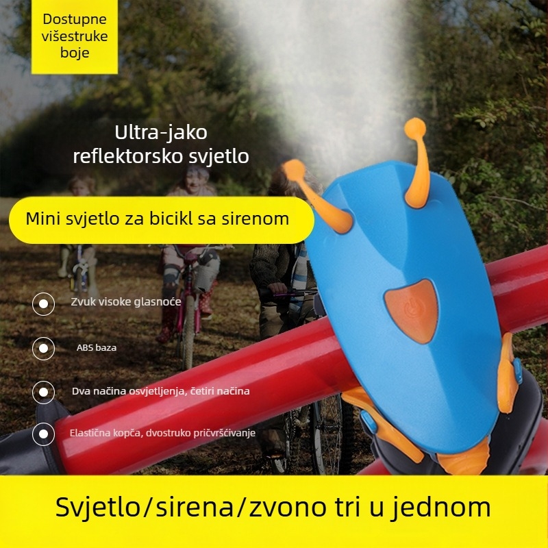 Novi prednji svjetlosni komplet za dječje bicikle i planinske bicikle s klaksonom i priborom