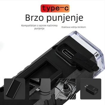 2266 prednja svjetiljka za bicikl, USB punjenje, vodootporna, osvjetljenje za noćnu vožnju na otvorenom