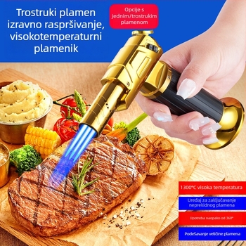 Vanjski zapaljivač otporan na vjetar s direktnim plamenom, plamenik za zavarivanje, zapaljivač za roštilj i kuhinjski alat za moksibustiju