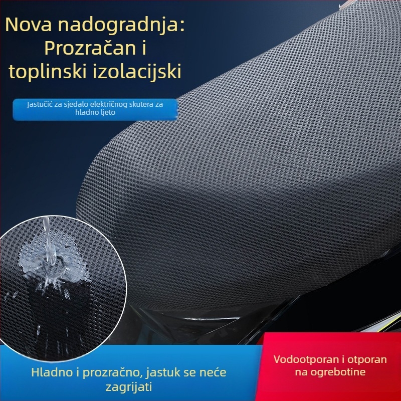 Univerzalna navlaka za sjedalo električna vozila, vodootporna, UV zaštita, toplinska izolacija i prozračna mrežasta navlaka za sjedala za električne skutere i motocikle