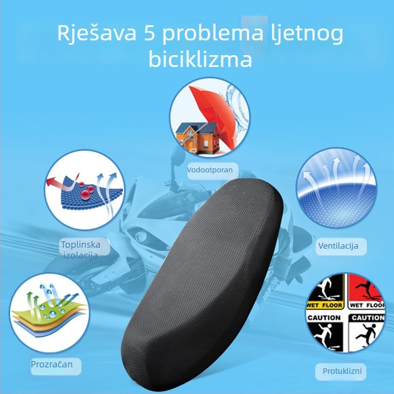 Univerzalna navlaka za sjedalo električna vozila, vodootporna, UV zaštita, toplinska izolacija i prozračna mrežasta navlaka za sjedala za električne skutere i motocikle