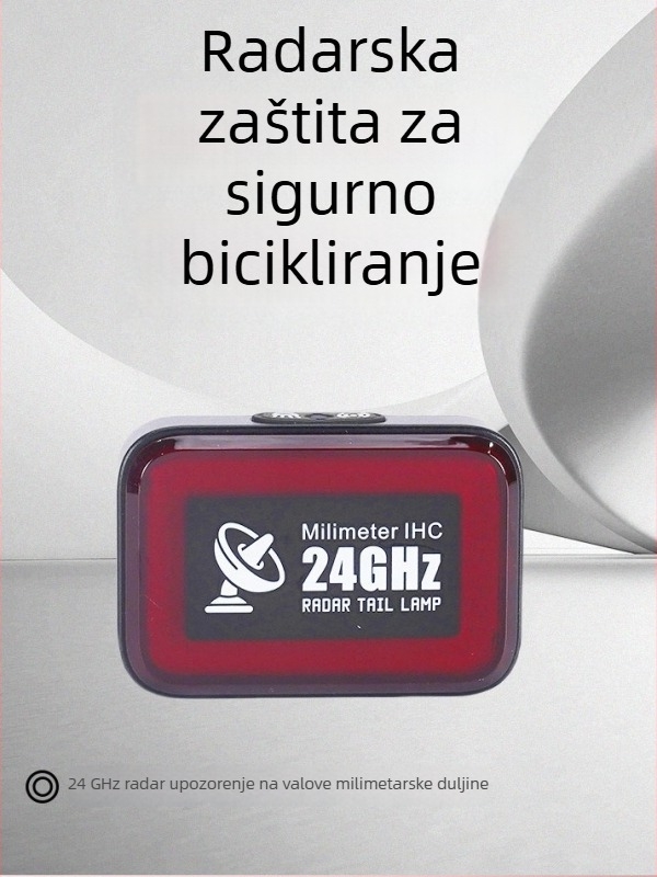 Stražnja svjetiljka za bicikl s dugim vijekom trajanja baterije za planinske bicikle — ultra jaka, pametna s radarom milimetarskih valova