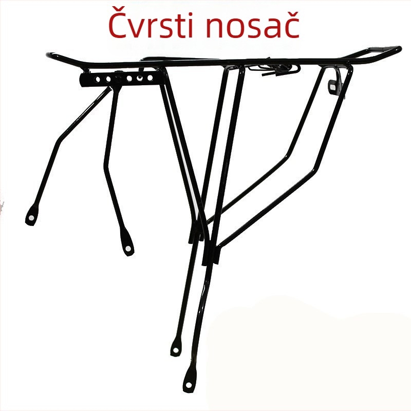 Čvrsti čelični stražnji nosač za planinski bicikl, kapacitet za suvozača, nosač prtljage kompatibilan s disk kočnicama