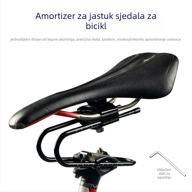 Sjedalo bicikla s amortizerom, udobno sjedište, uređaj za povećanje visine za planinske bicikle