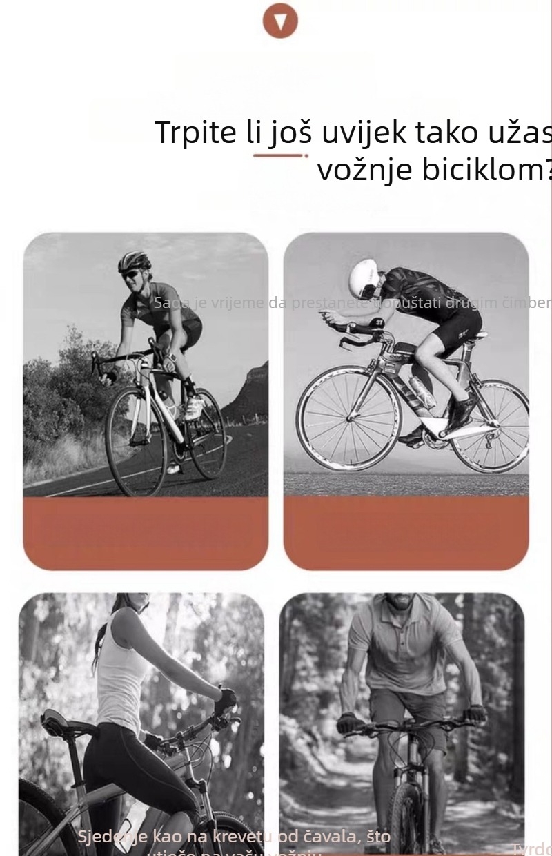 PU sjedalo za bicikl, ojačano debelom pjenom, za gorski bicikl