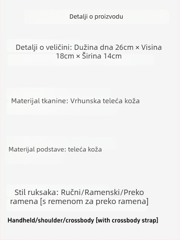 2025 nova motociklistička torba s zakovicama, luksuzan izgled, torba za ramena i crossbody za svakodnevnu upotrebu