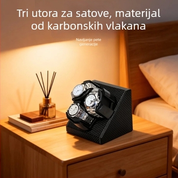 Automatski navijač satova s 3 pozicije – za mehaničke satove, izložba i pohrana